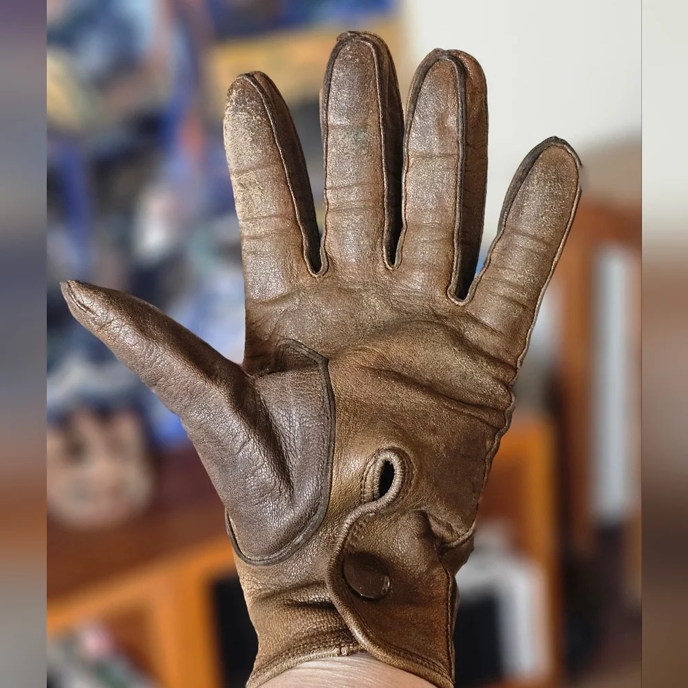 Antique Brown Leather Women's Gloves